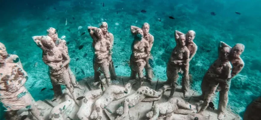 Острова Гили подводные статуи